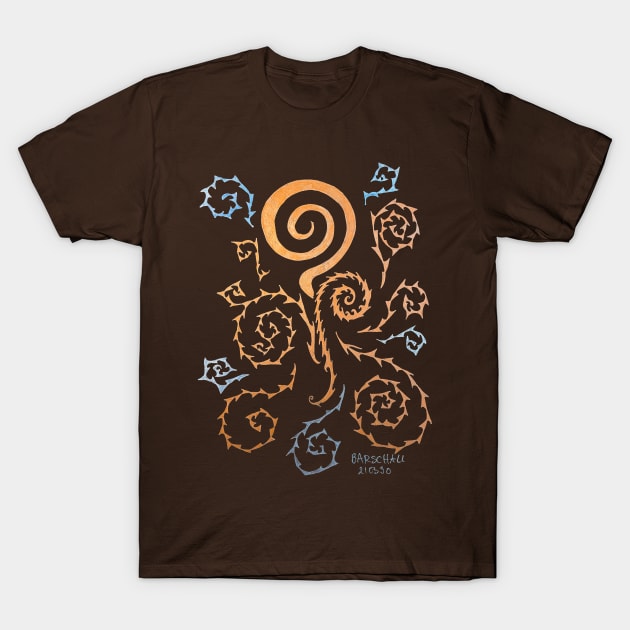 Spiky Swirls T-Shirt by Barschall